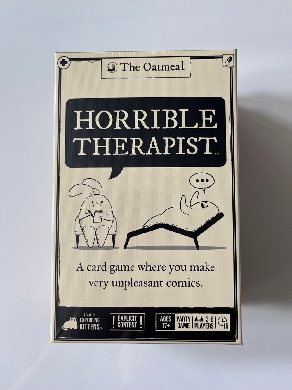Horrible Therapist Card Game — The Oatmeal (Cream & Black)